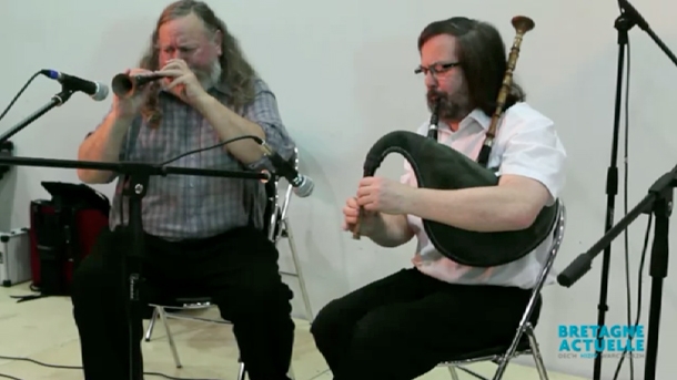 Jean Baron et Christian Anneix, fest-noz à Trégueux