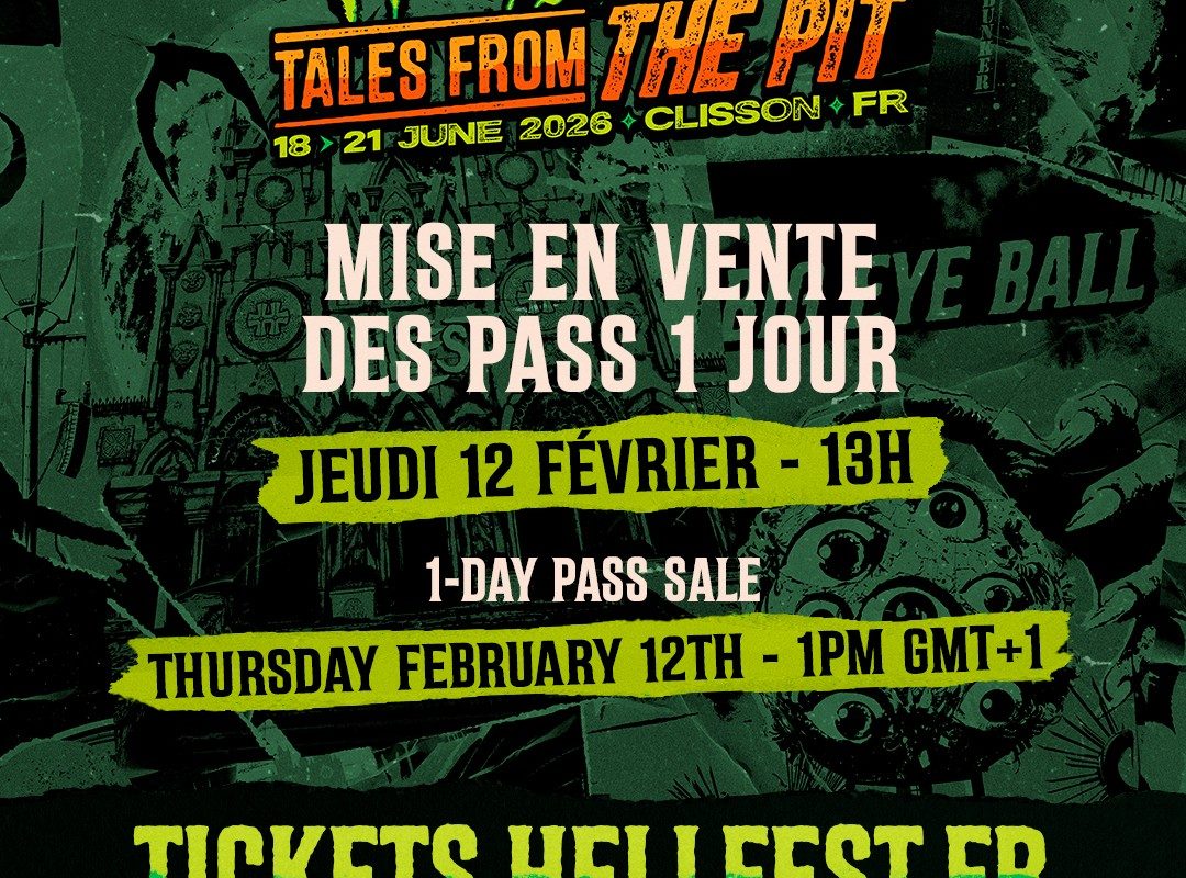 Hellfest 2026, mise en vente ce jeudi 12 février des « Pass 1 jour » !
